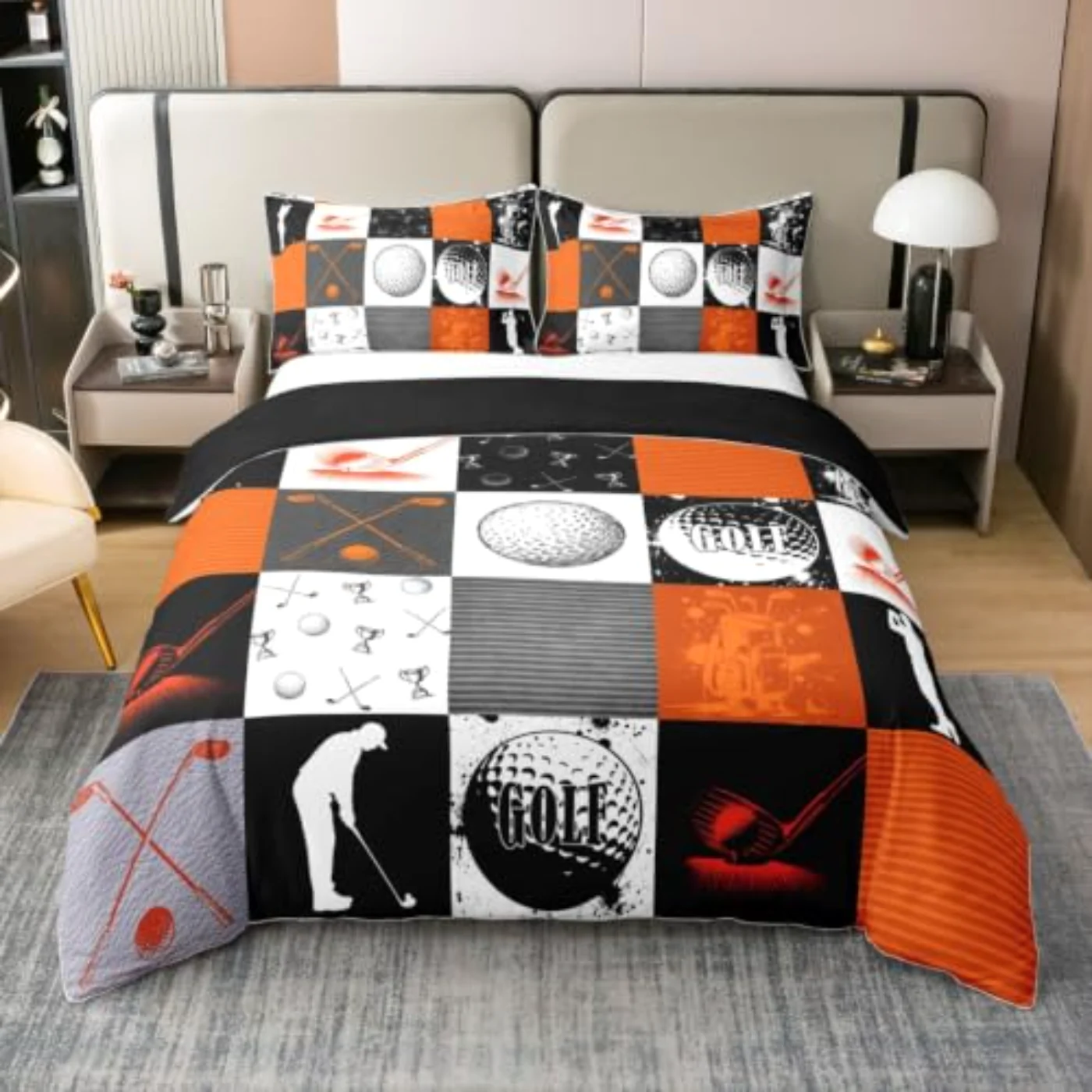 Golf Cotton Sports Game Kids Duvet Cover, Twin