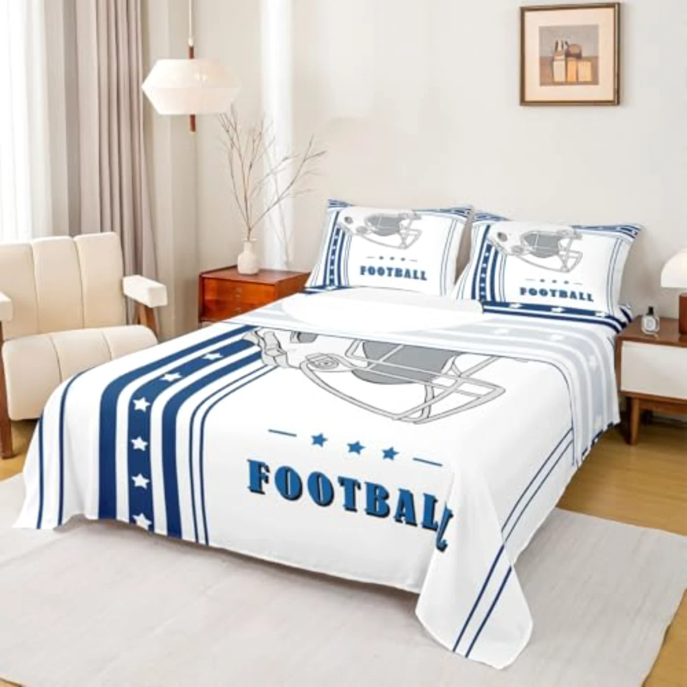 Football Sheets Rugby Sports D Sheet Set, Full