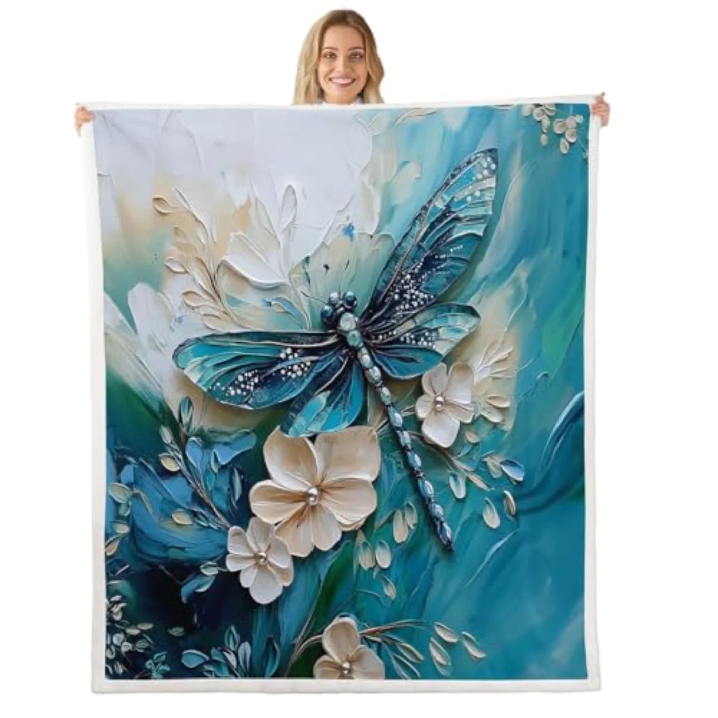 Girls Boho Dragonfly Throw Blanket Throw