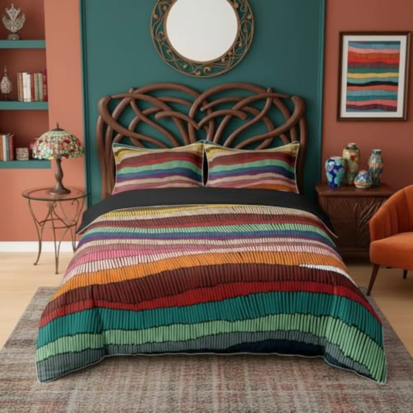 Organic Cotton Boho Bohemian Wavy Duvet (5S83)
