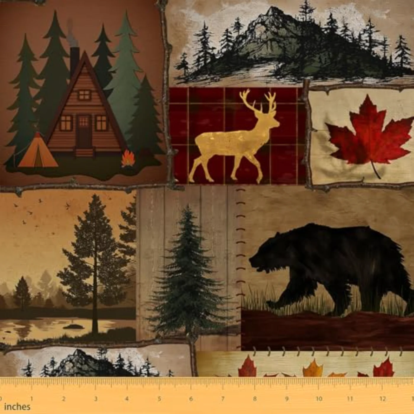 Hunting Animal Fabric By Yard Comforter Set