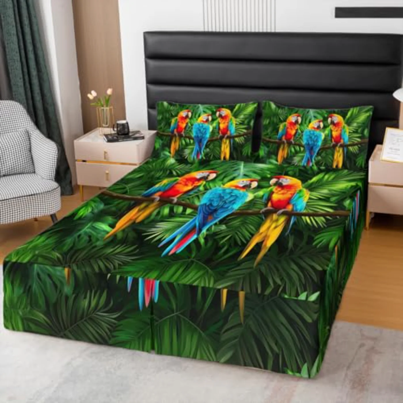 Parrot Skirt Comforter Set, King