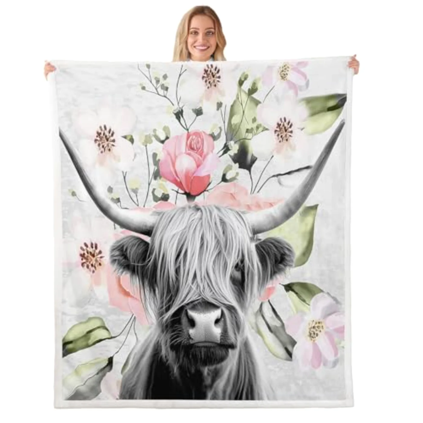 Highland Cattle Plush Blanket Baby Throw