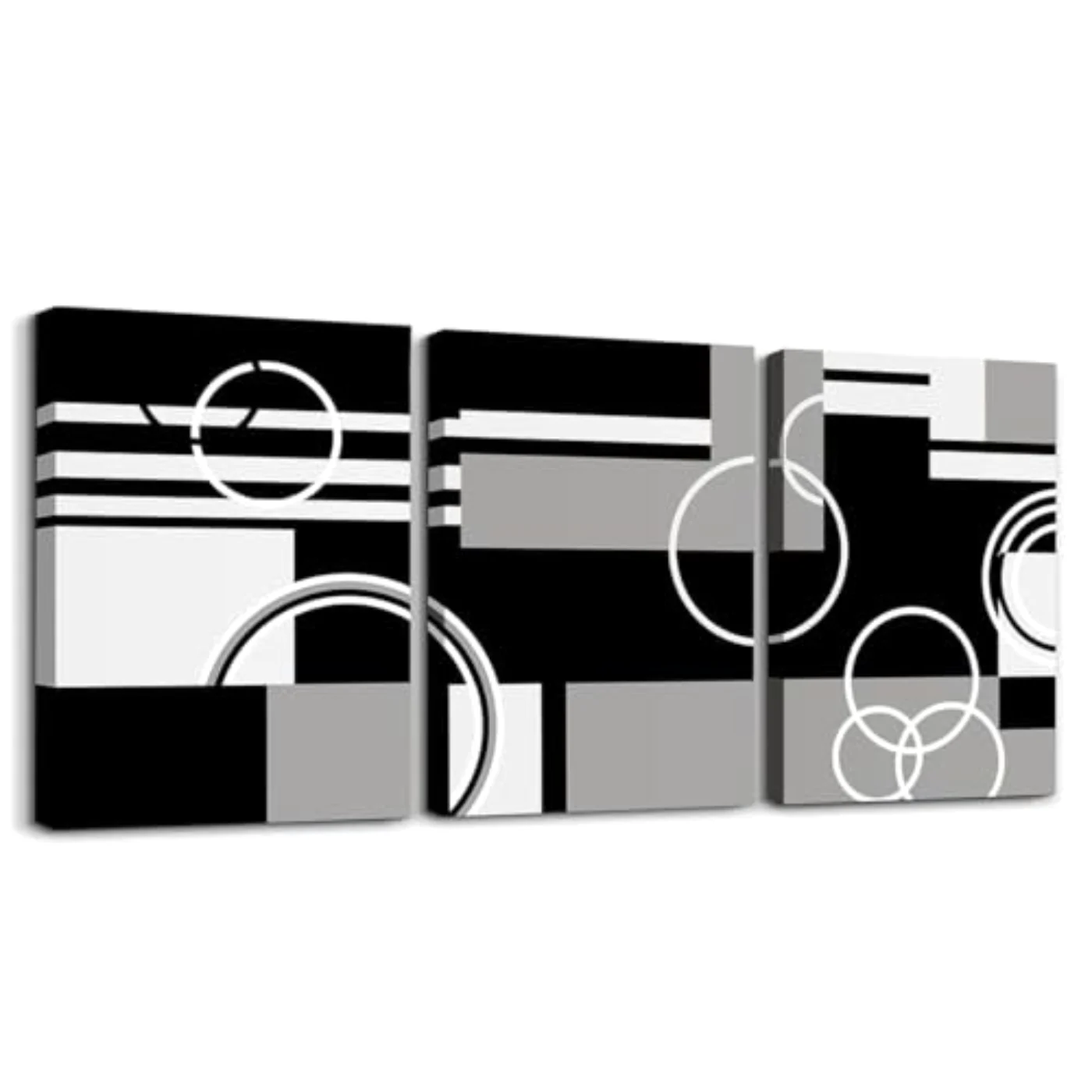 Modern Grey Black Striped Wall, Grey & Slate
