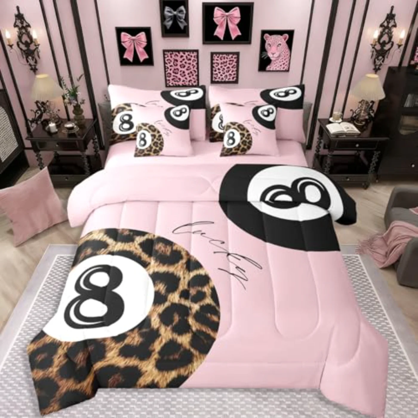 Leopard Print Comforter Set, Full