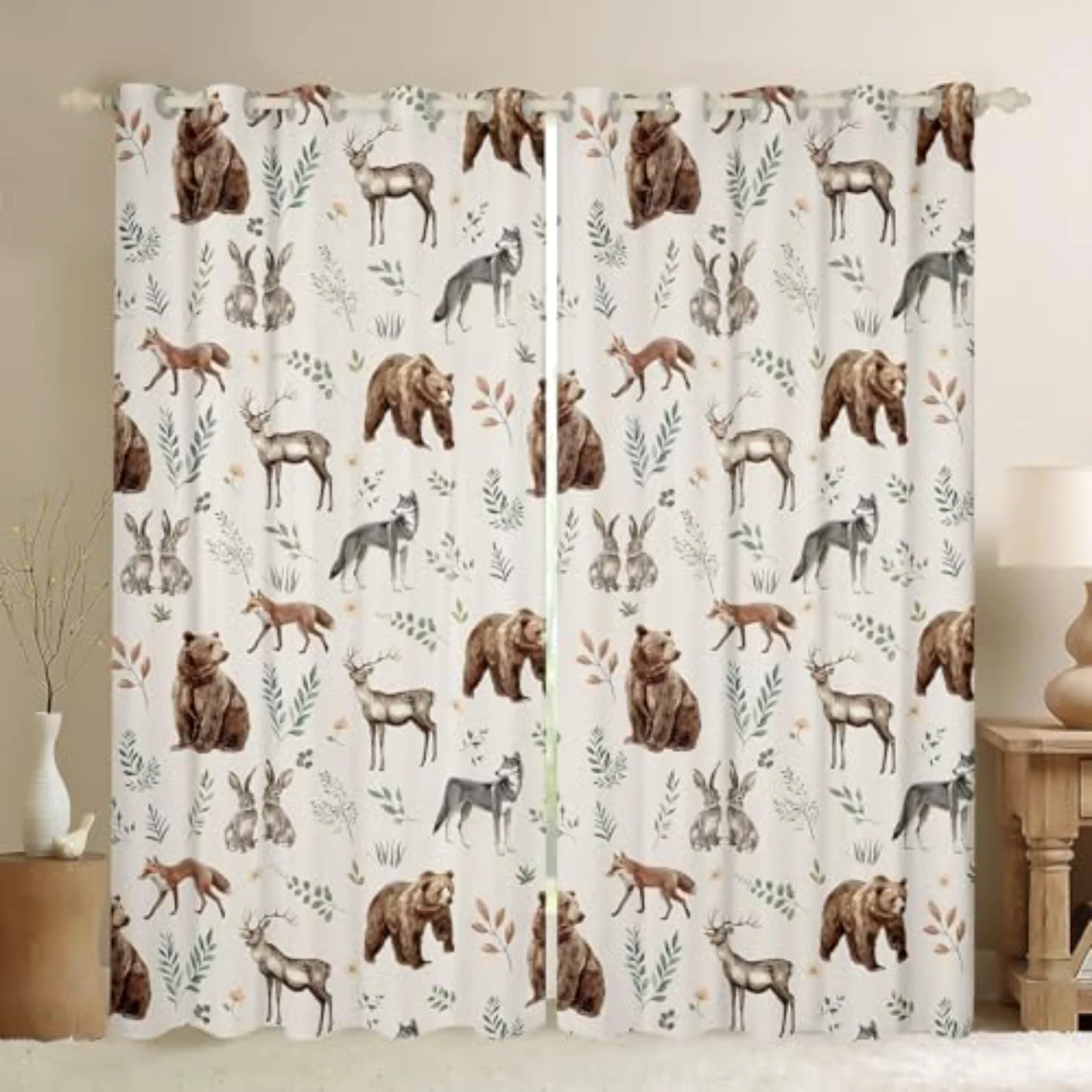Woodland Animals Blackout Curtain Panels Curtains
