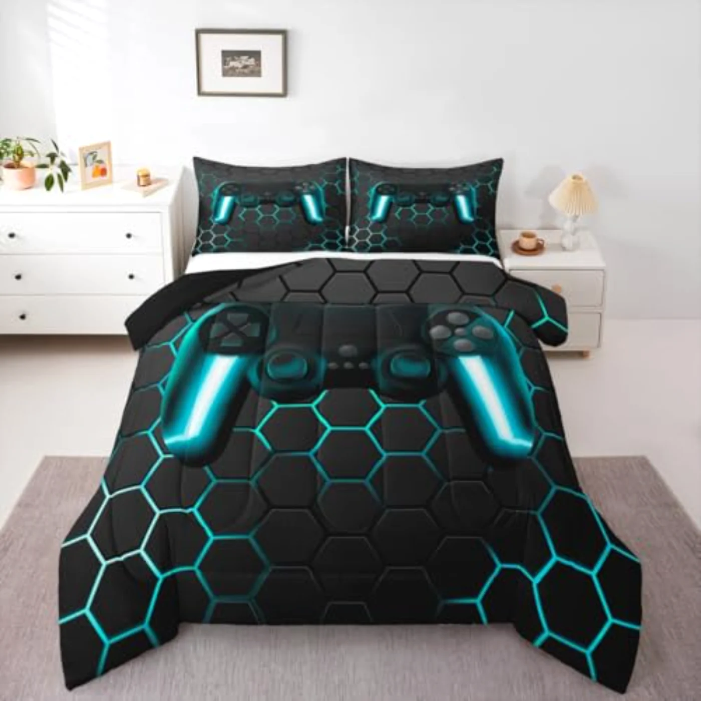 Gaming Boys Teens Game Comforter Set, Full