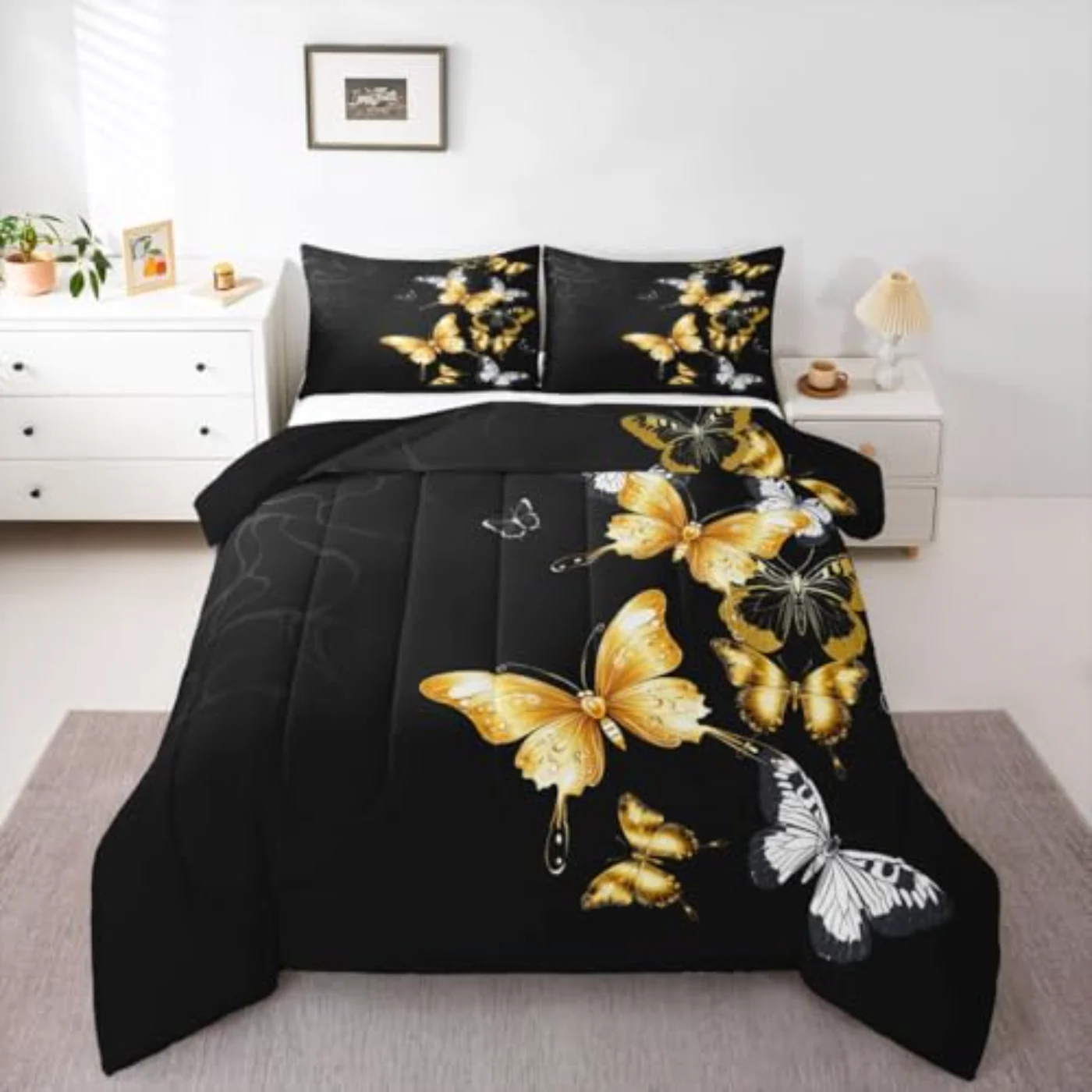 Butterfly Insert Girls Boys Women Quilt, King