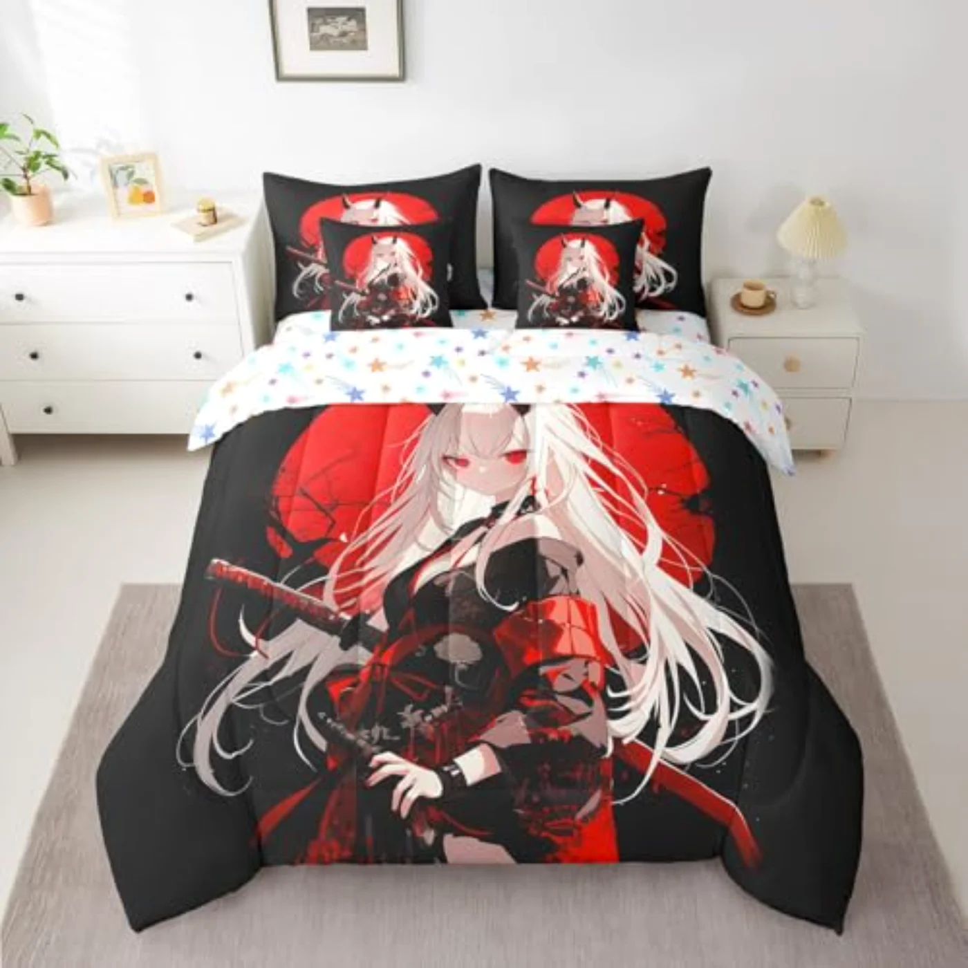 Japanese Anime Kids Comforter Set, Twin