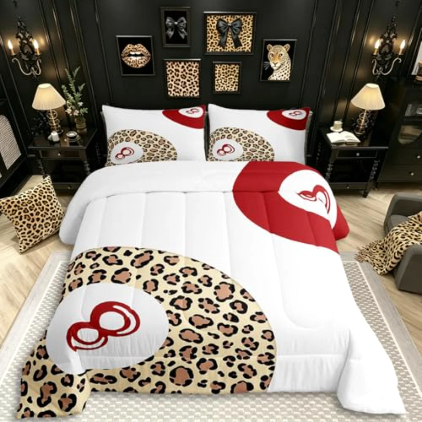 Girls Lucky Ball Funky Y2k Comforter Set, Queen