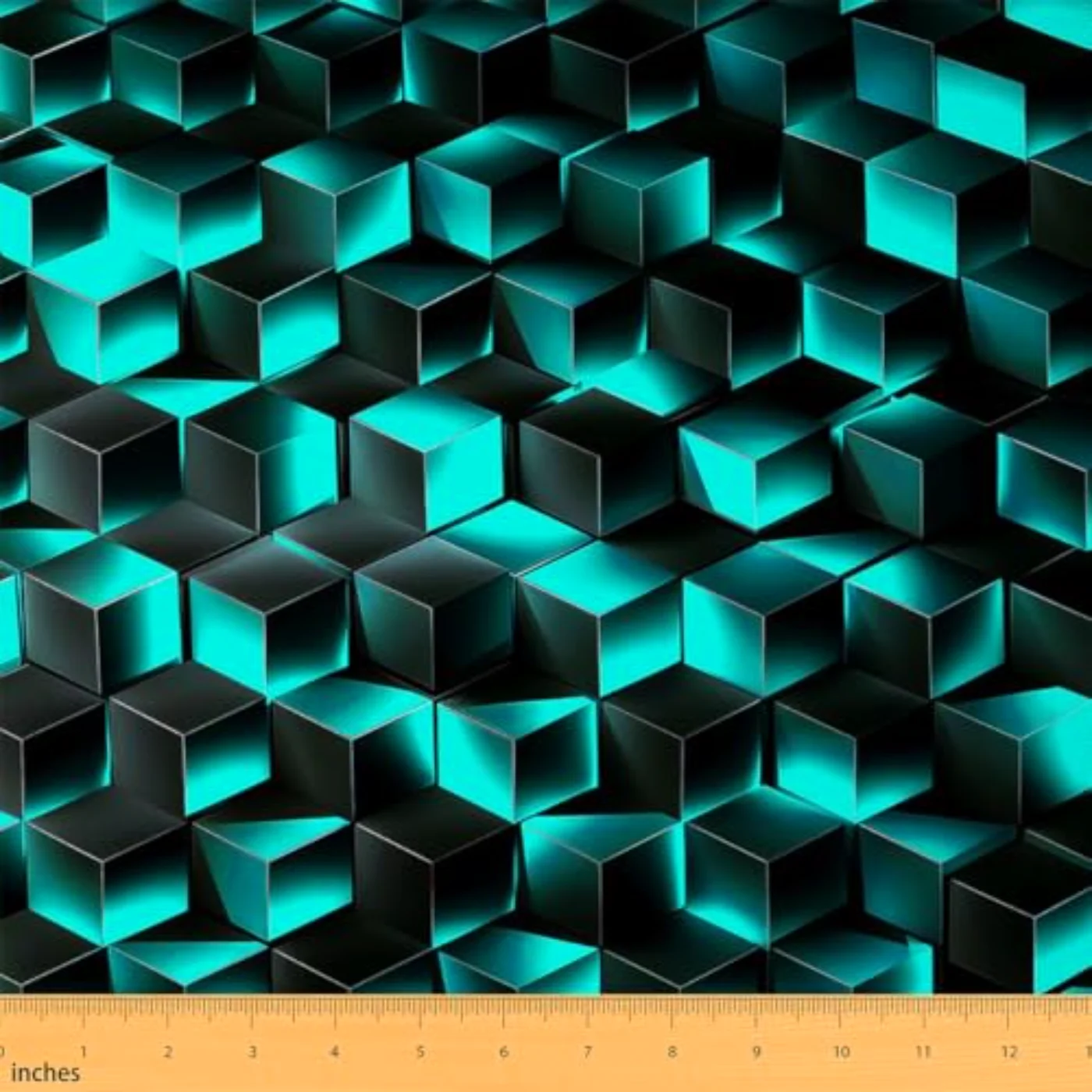 Black Teal Upholstery Fabric Geometric Comforter Set