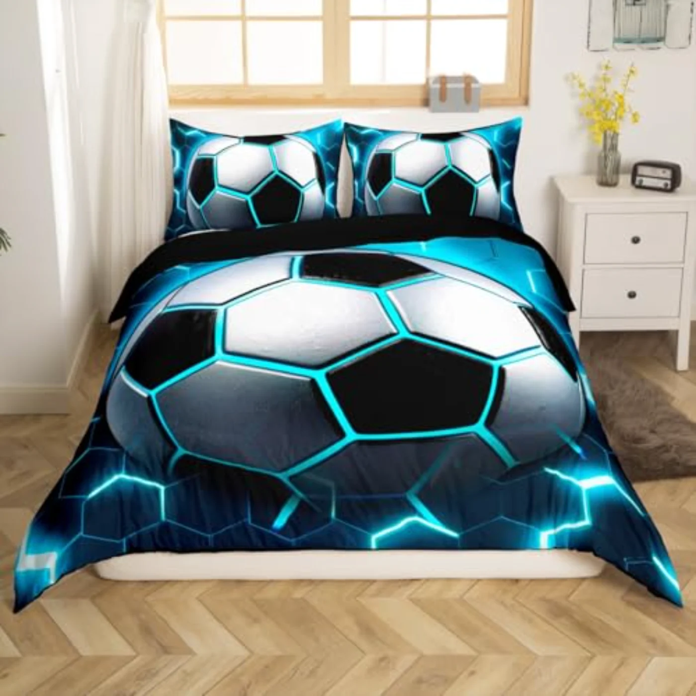 Boys Football Soccer Duvet Cover, Full