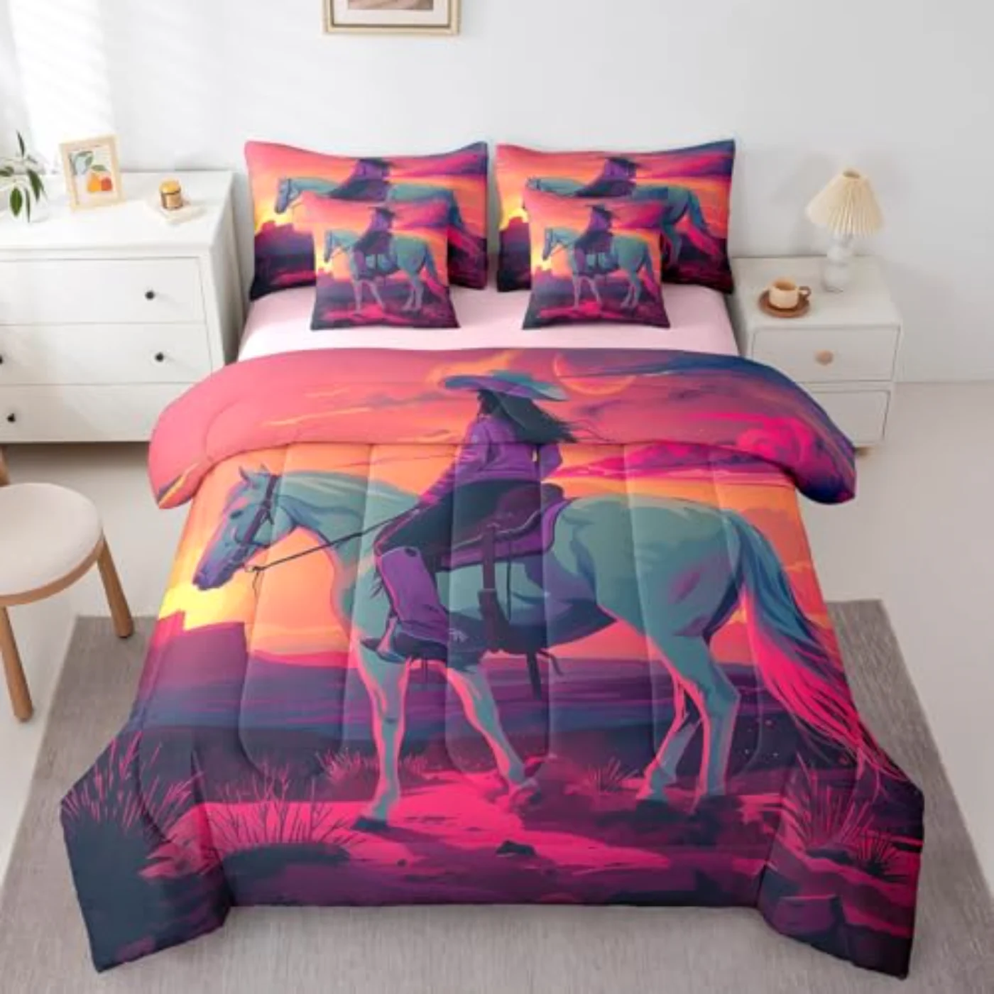 Western Cowgirl In Bag Comforter Set, Full