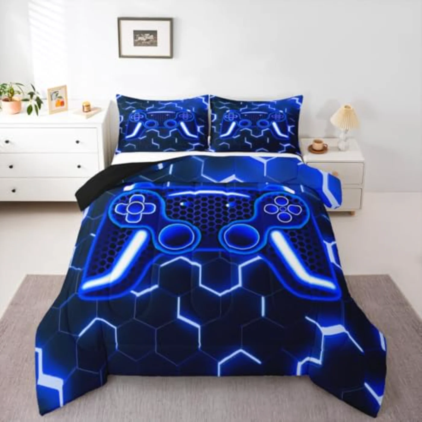 Gaming Boys Modern Gamer Games Quilt, Twin