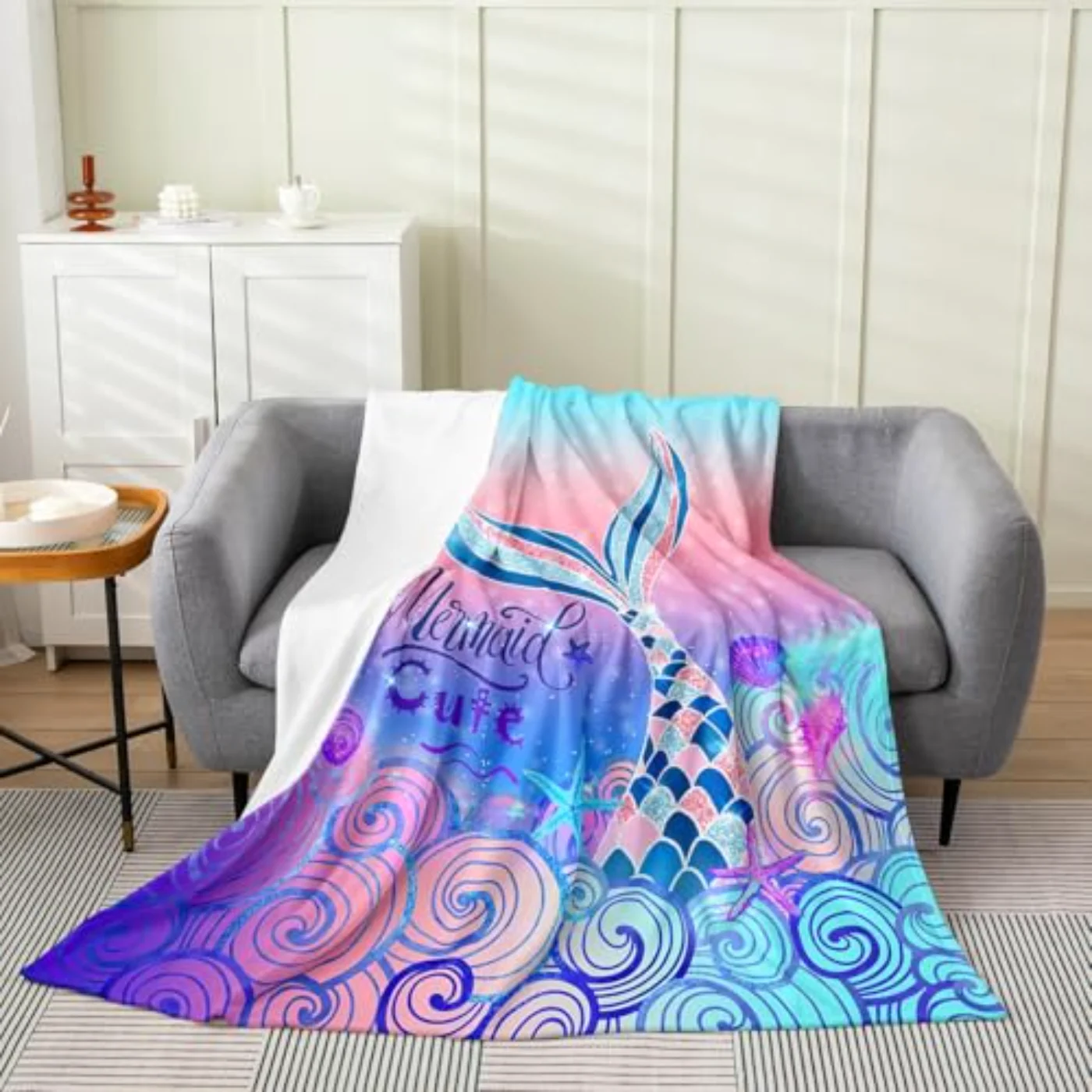 Mermaid Tail Blanket Kids Throw