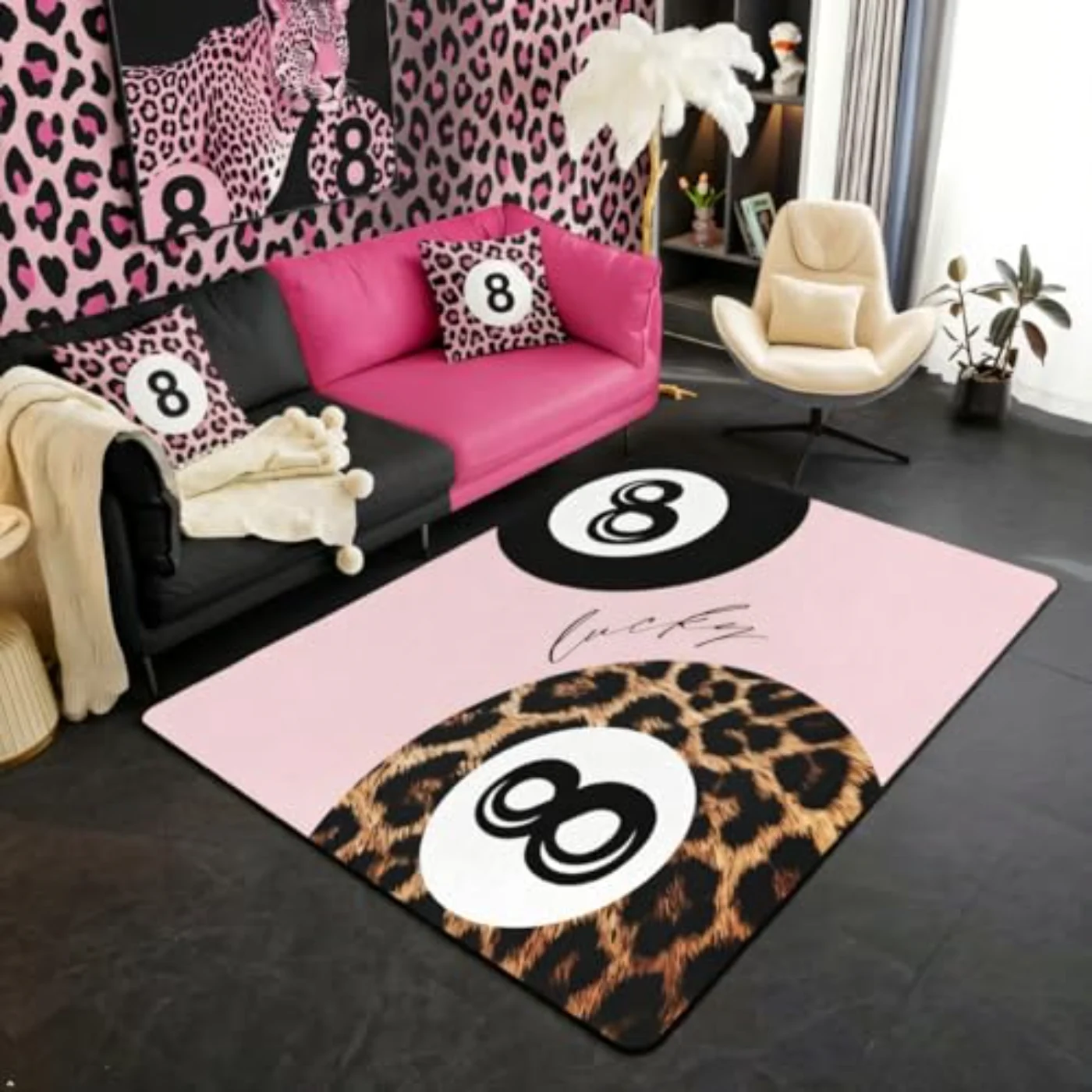 Leopard Print Area Rug X7 Rug
