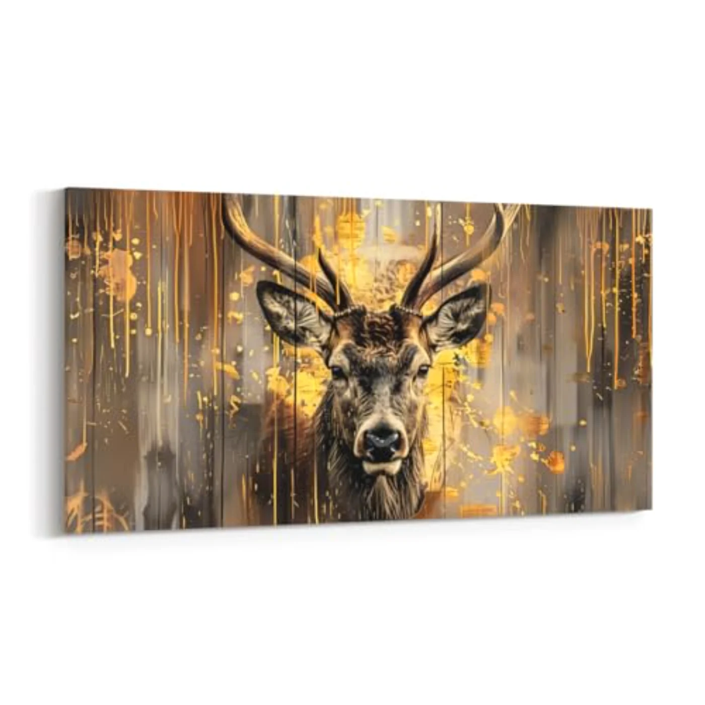 Rustic Deer Canvas Wall Farmhouse Wall Hanging, Twin
