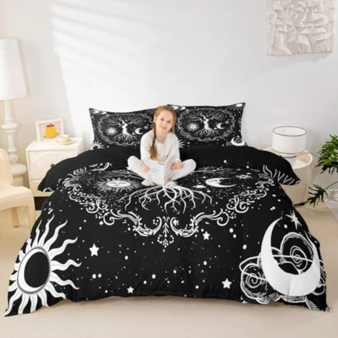 Tree Life Sun Moon Duvet Cover, Twin
