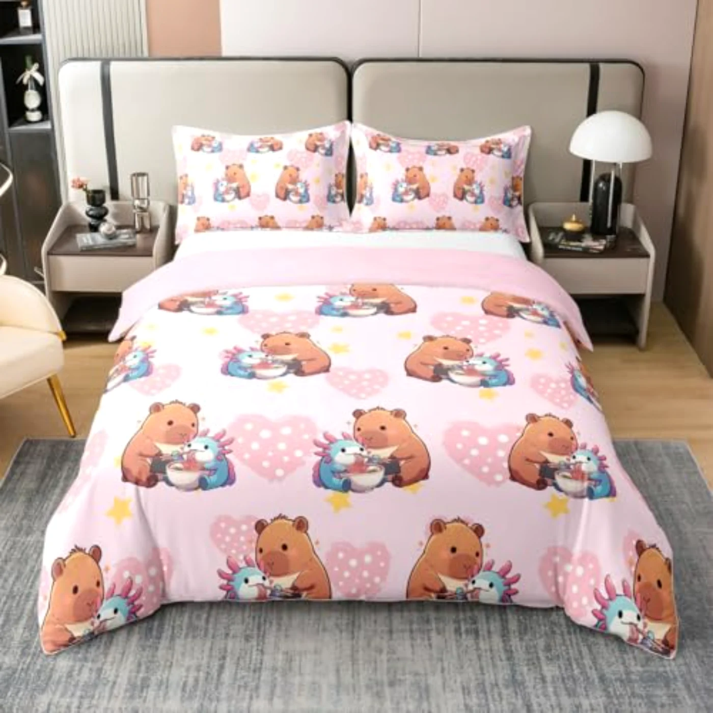 Cute Capybara Duvet Cover, Twin