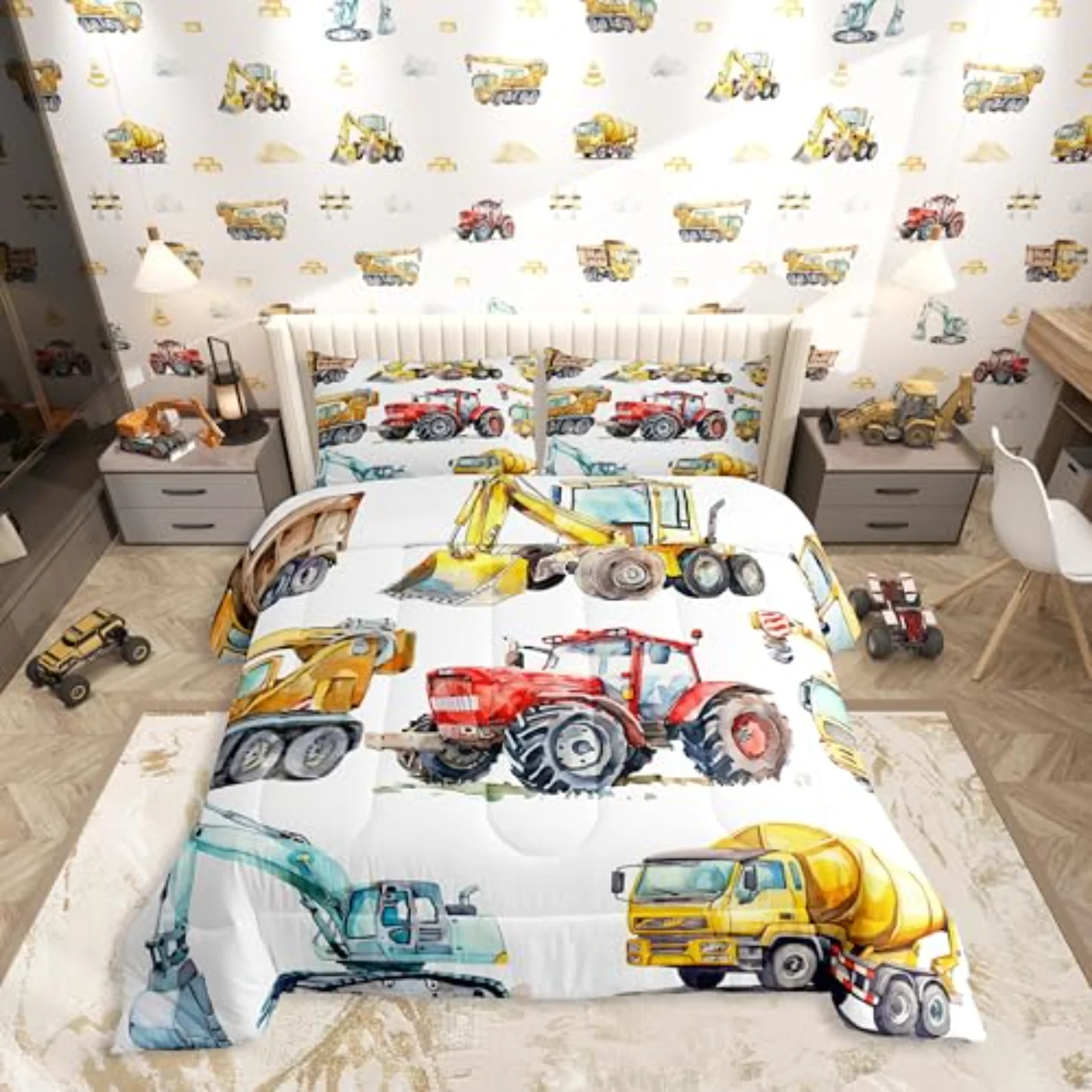 Kids Excavator Quilt, Twin