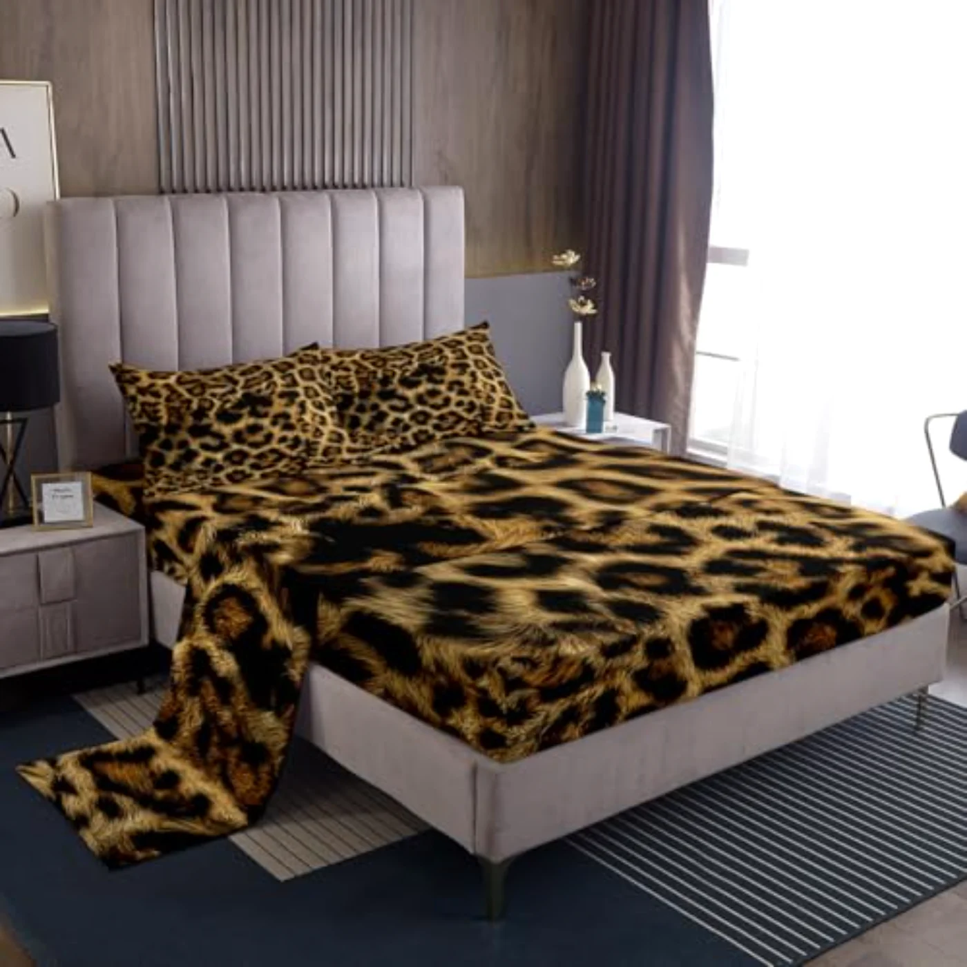 African Cheetah Texture Sheets Kids Sheet Set, Full