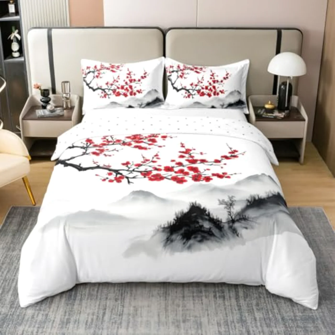Japanese-Style Cotton Duvet Cover, Queen