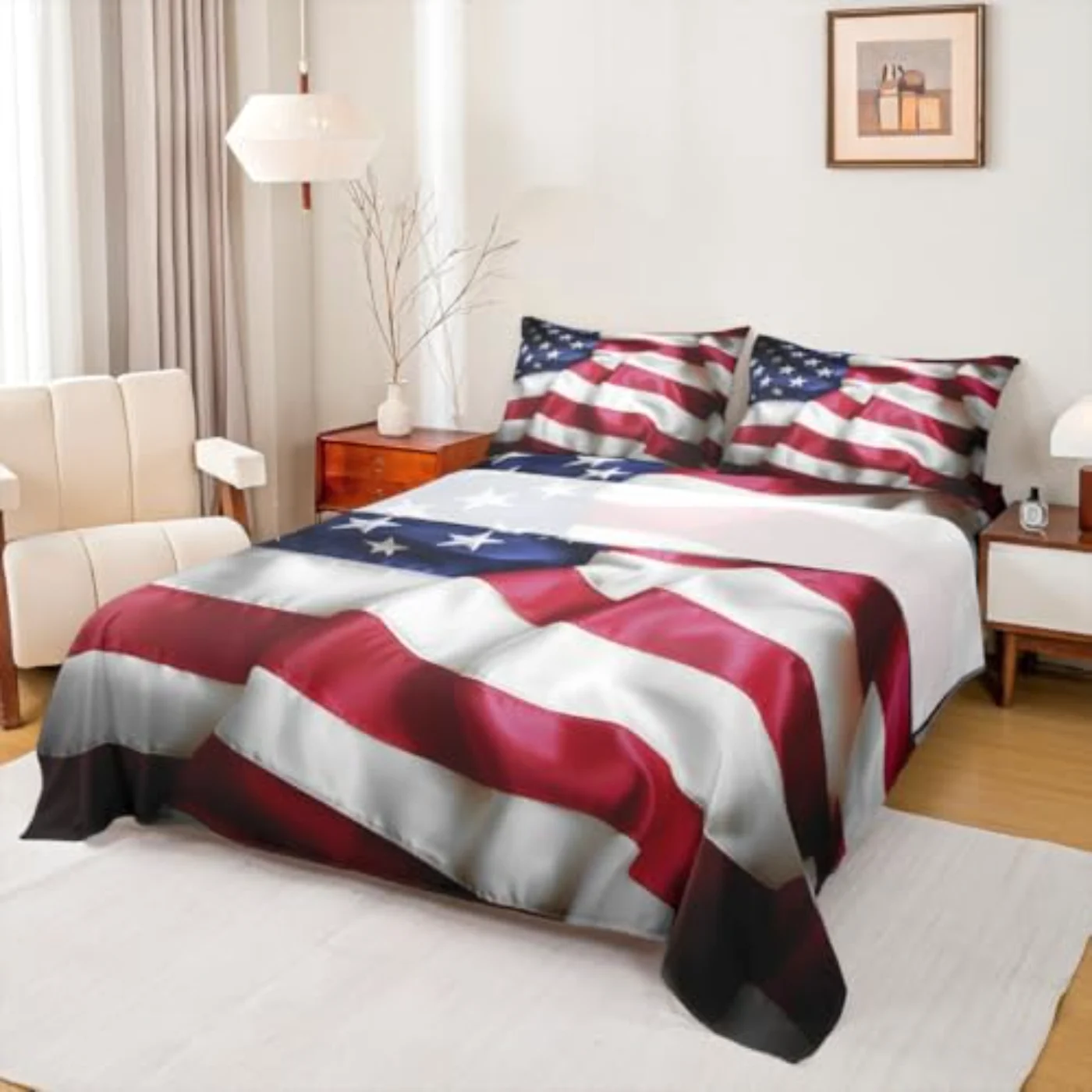 United States Teens American Flag Sheet Set, Twin