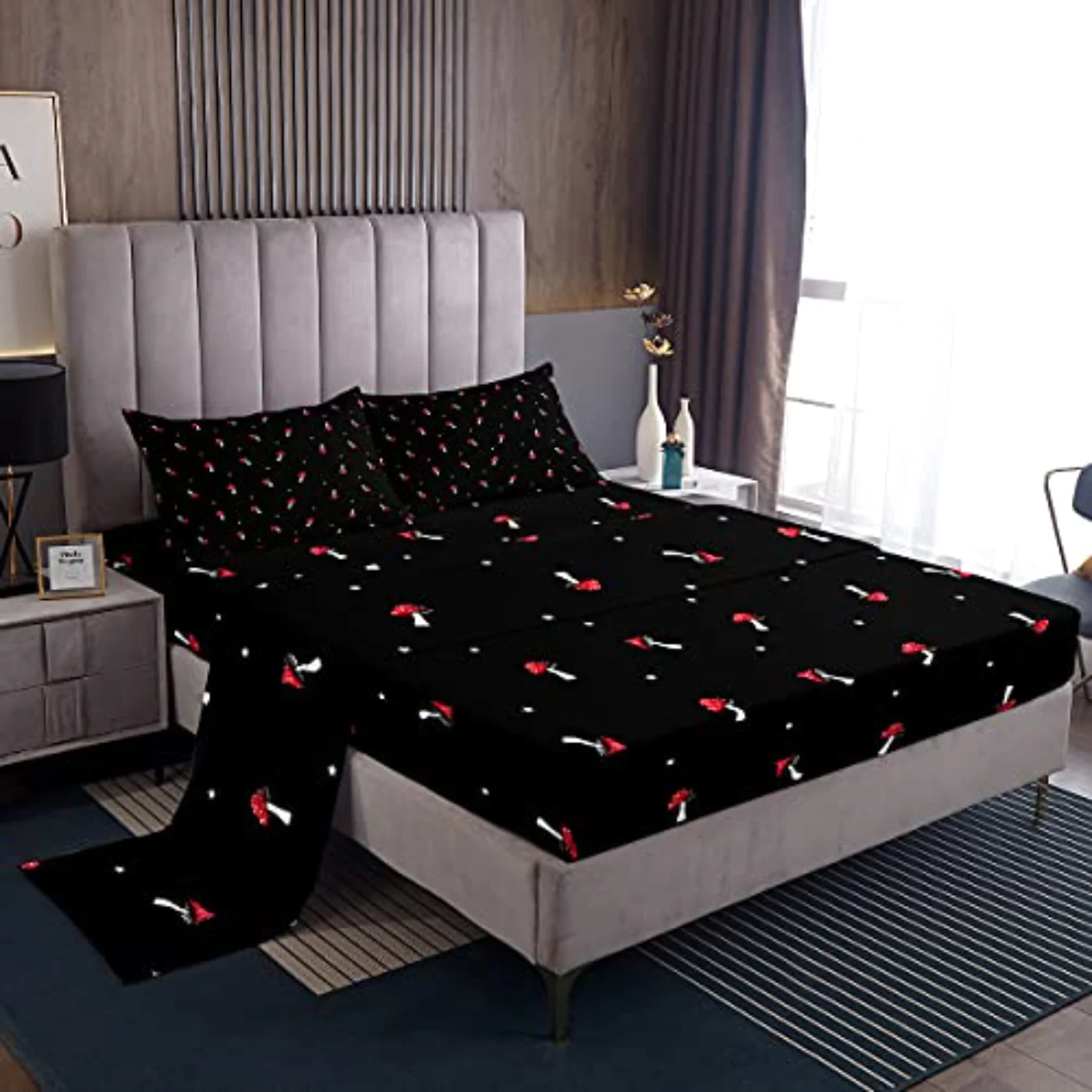 Cute Mushroom Sheets Sheet Set, Queen