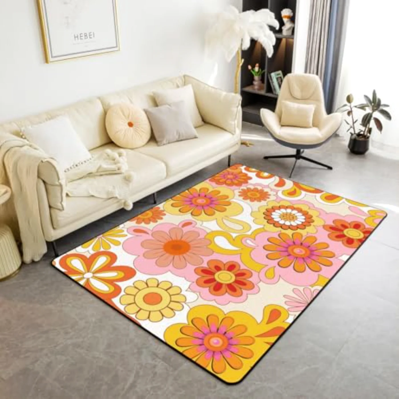 S S Groovy Flower Area Rug