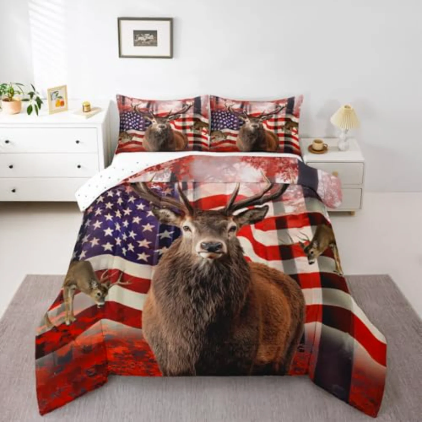 American Flag Comforter Set, Queen