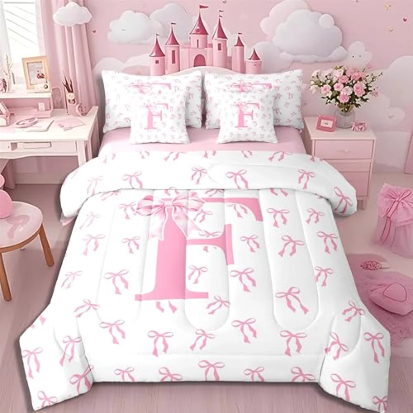 Initial Letter -Z Princess Dreamy Comforter Set, Full