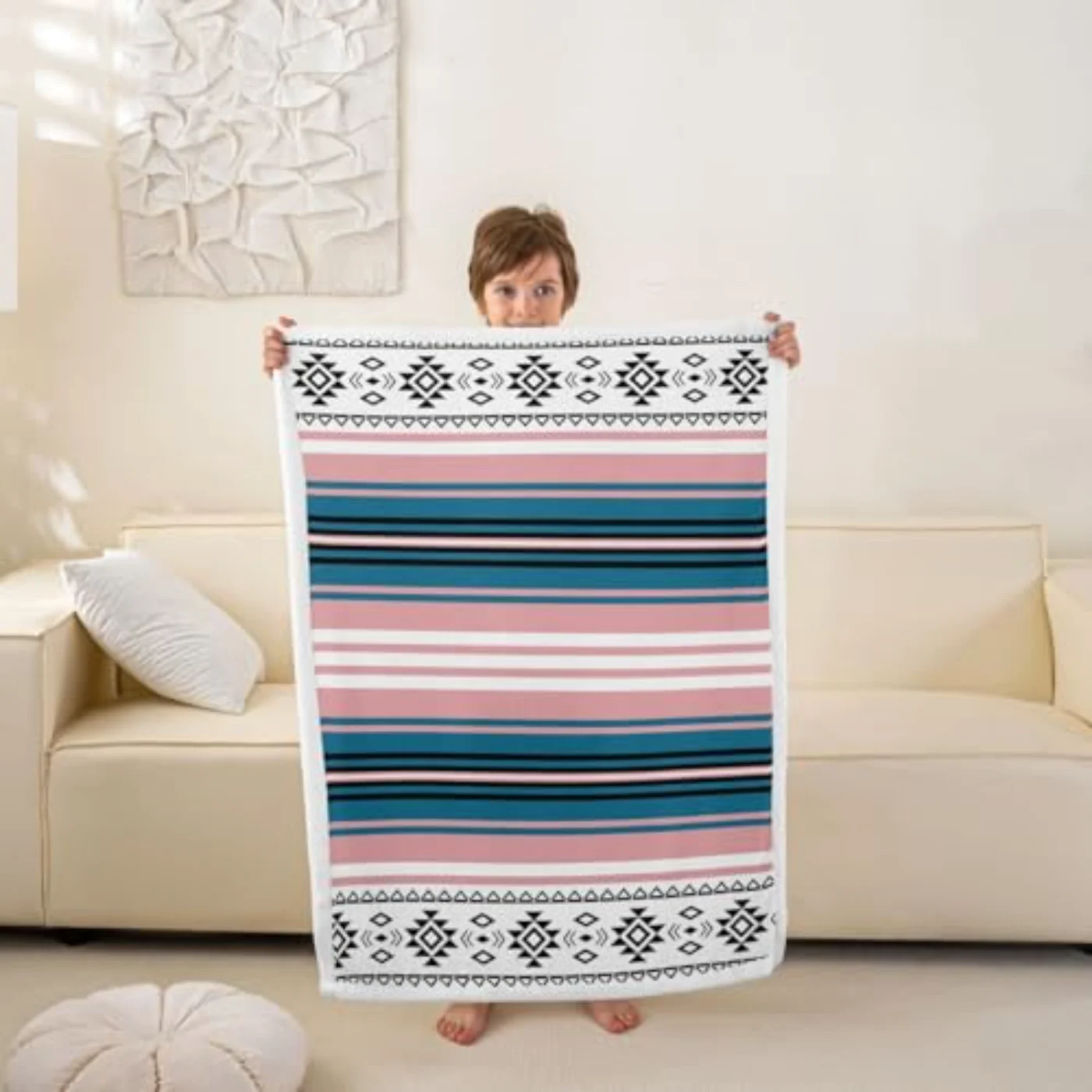 Southwestern Aztec Fleece Blanket Tribal Throw