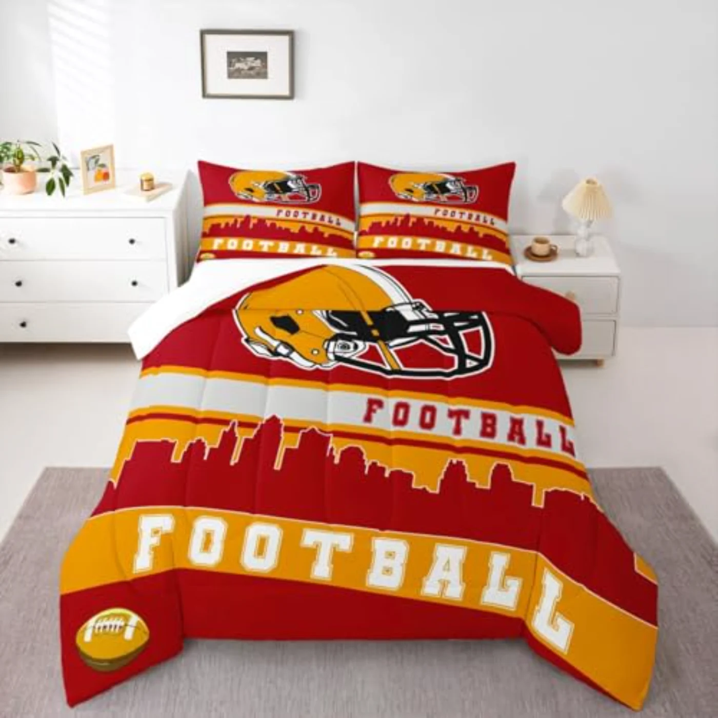 Football Football Fans Kids Football Comforter Set, Twin