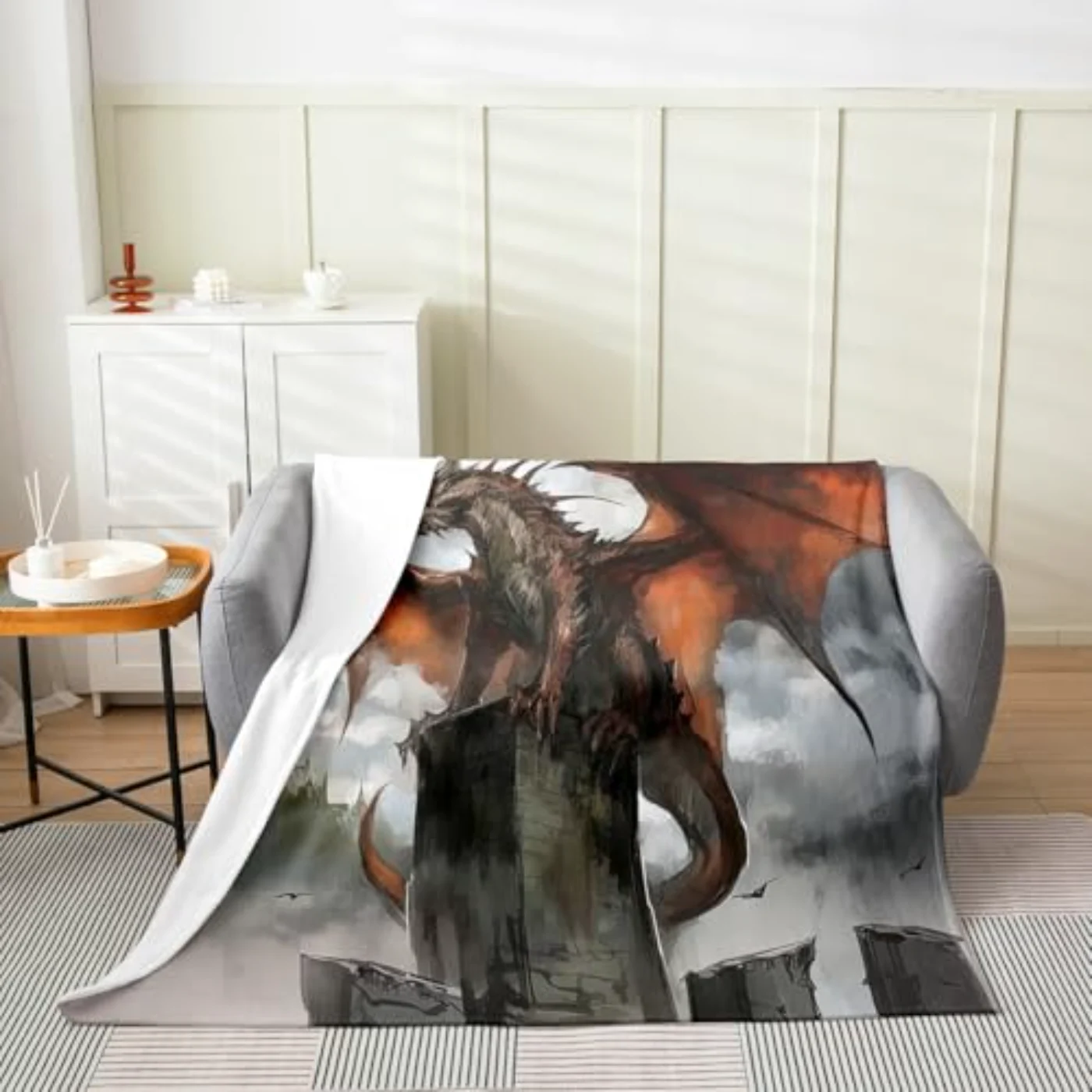 Western Dragon Blanket Throw, Queen