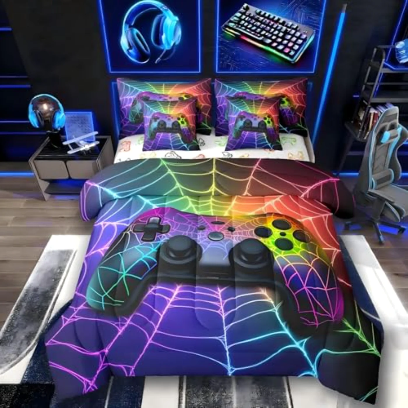 Game Consoles In Bag Comforter Set, Full