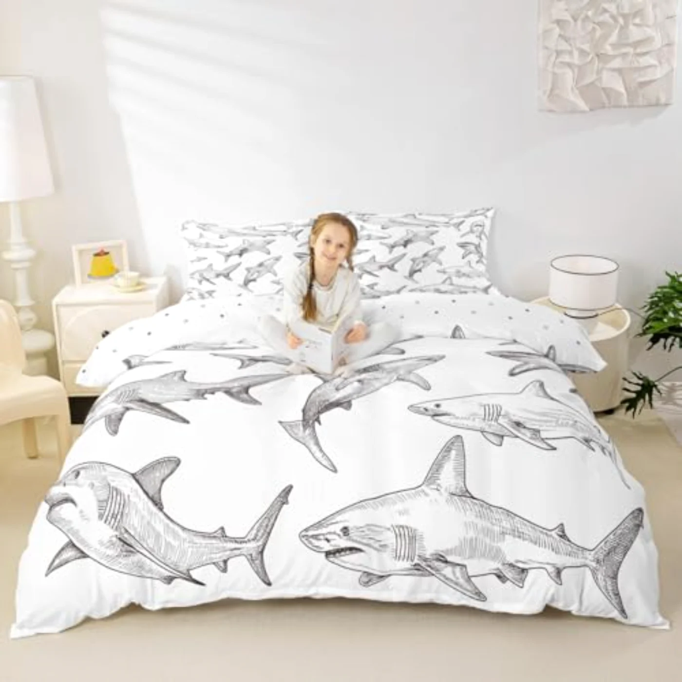 Teens Shark Duvet Cover, Twin