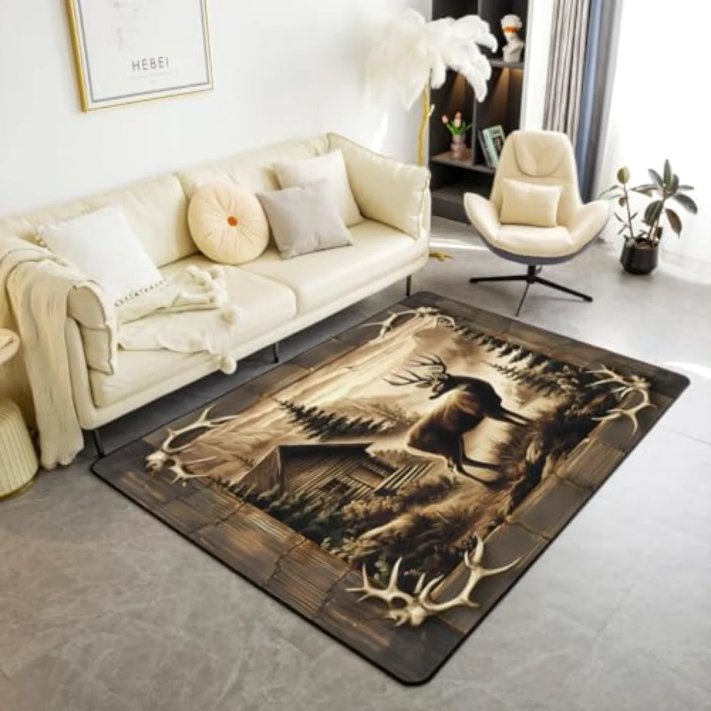 Western Deer Area Rug X Rug