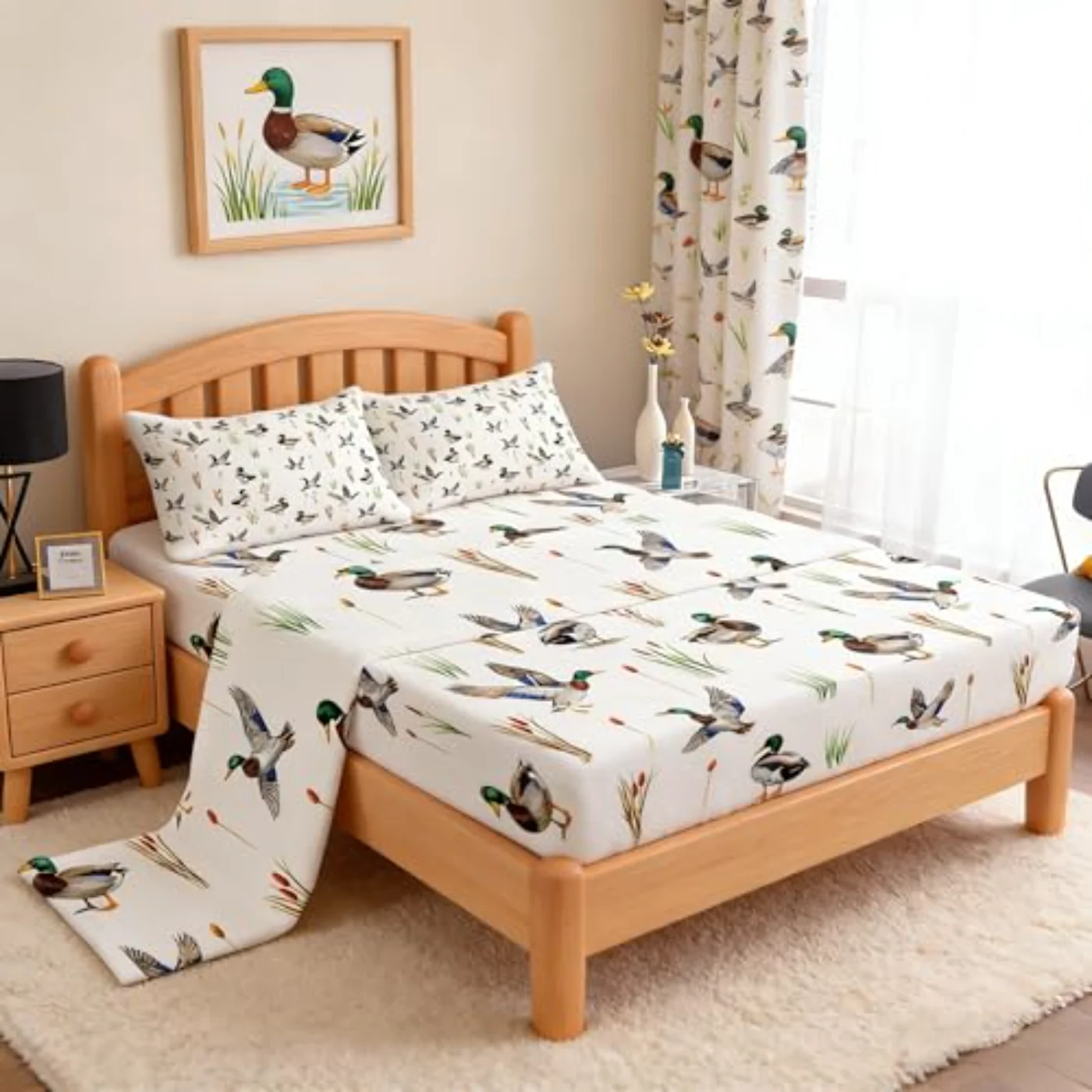 Duck Hunting Sheets Wild Mallard Sheet Set, Full