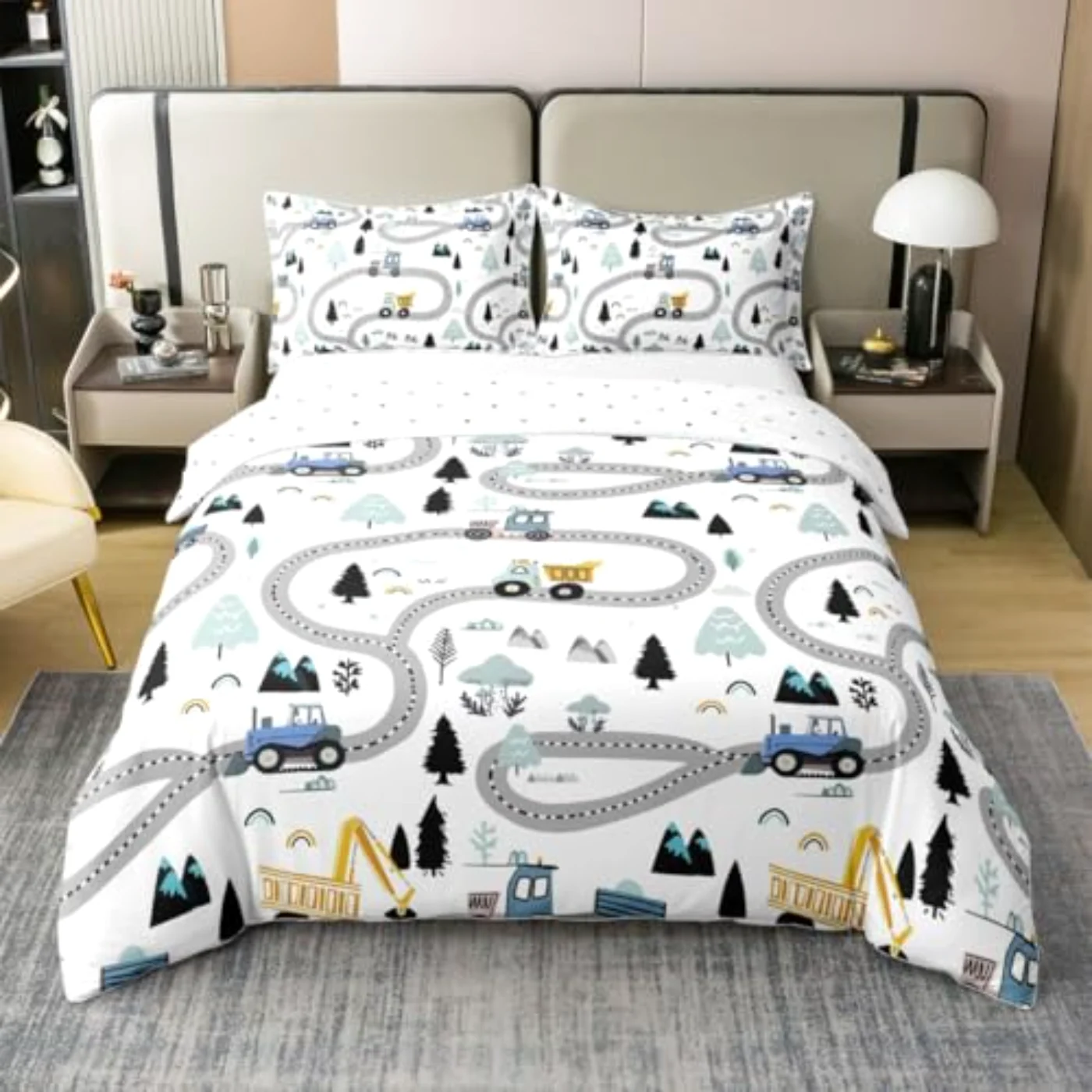 Organic Cotton Vehicle Duvet Cover, Twin