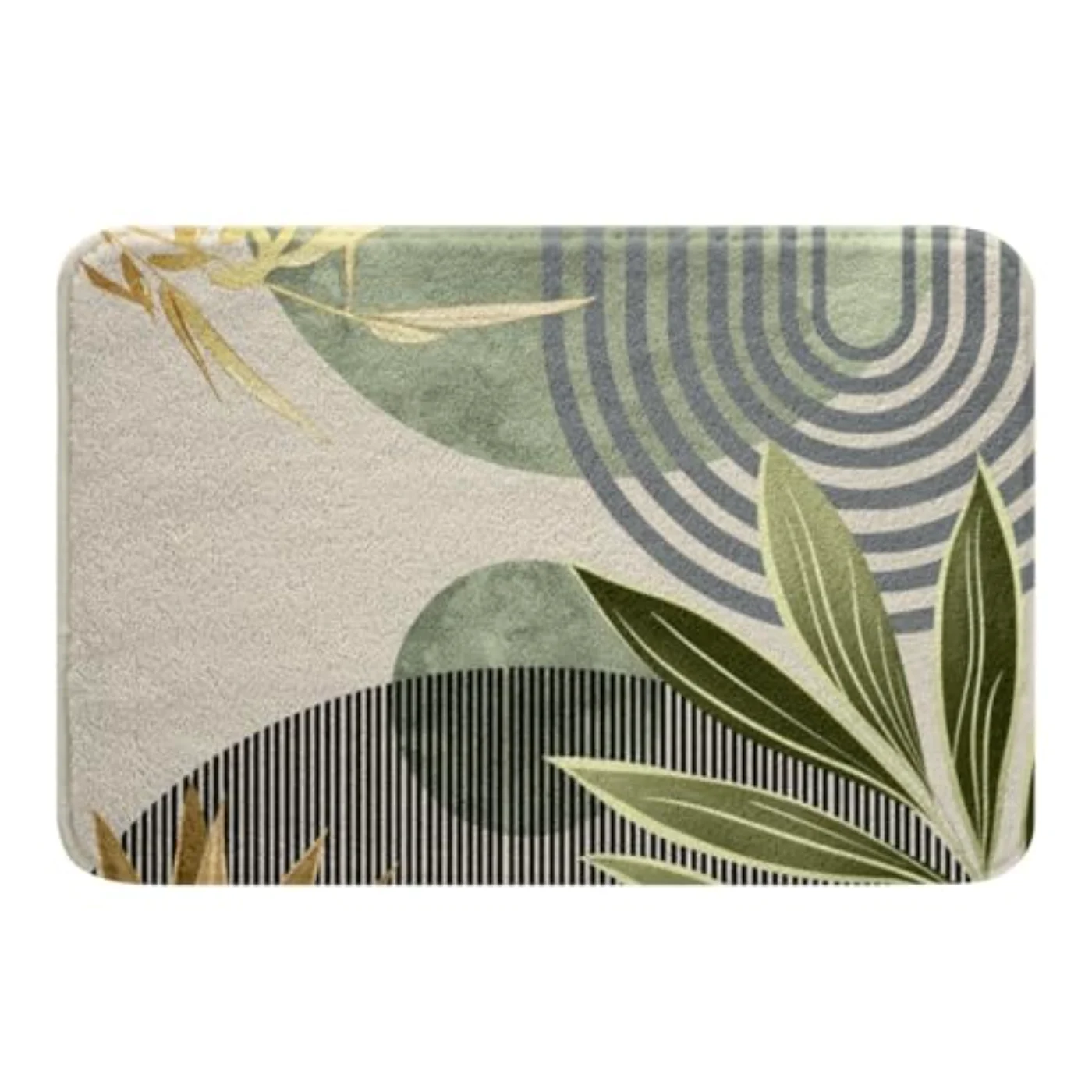 Mid Century Boho Bath Mat Rug