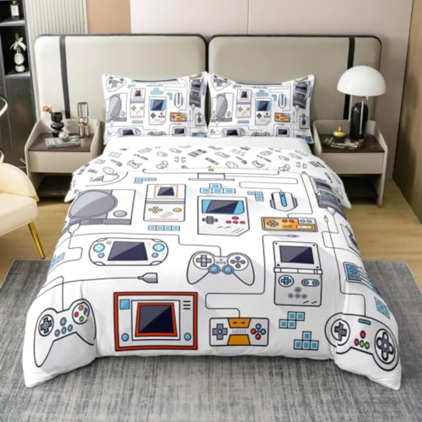 Cotton Gamer Boys Duvet Cover, Twin