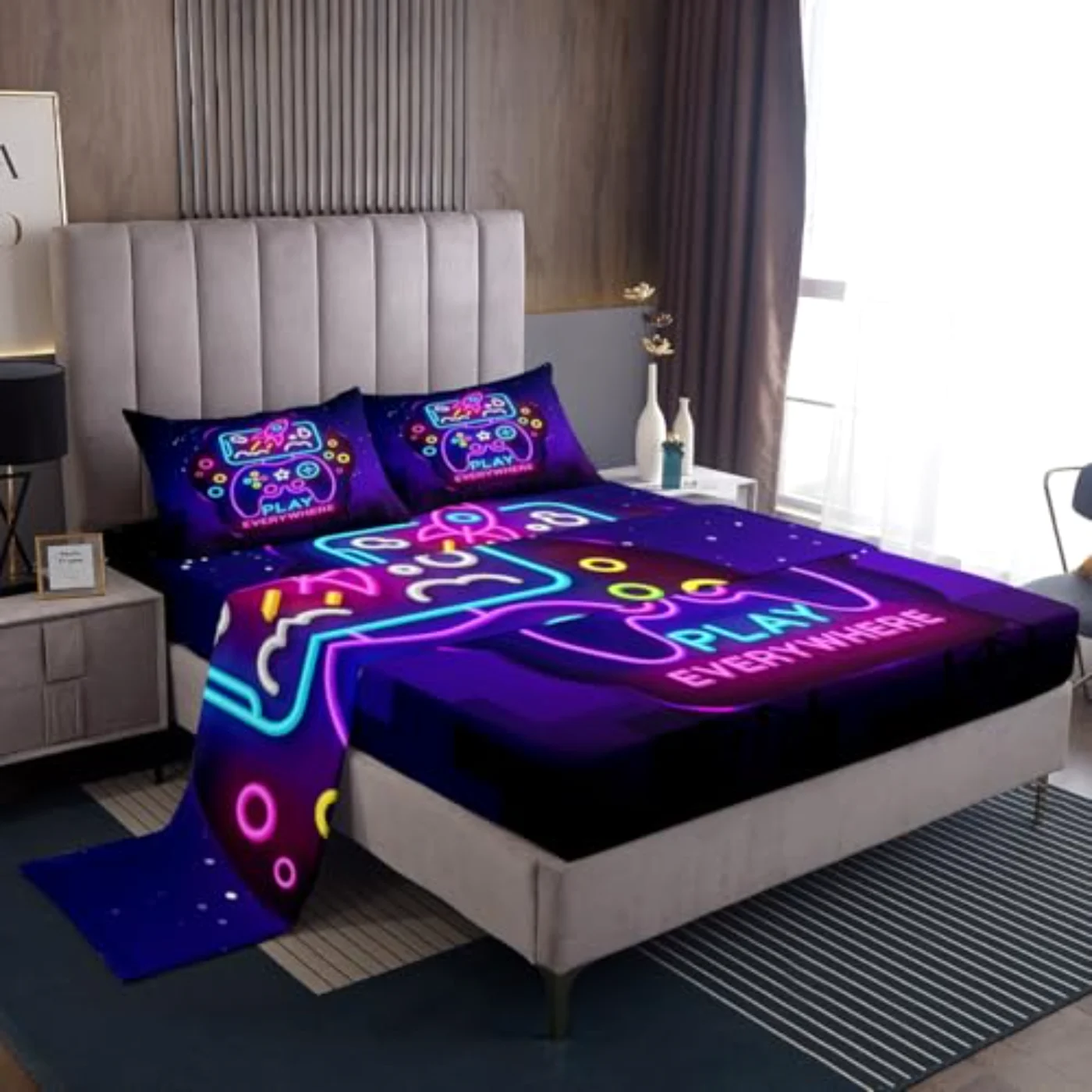 Gamer Sheets Gaming Kids Boys Sheet Set, Full