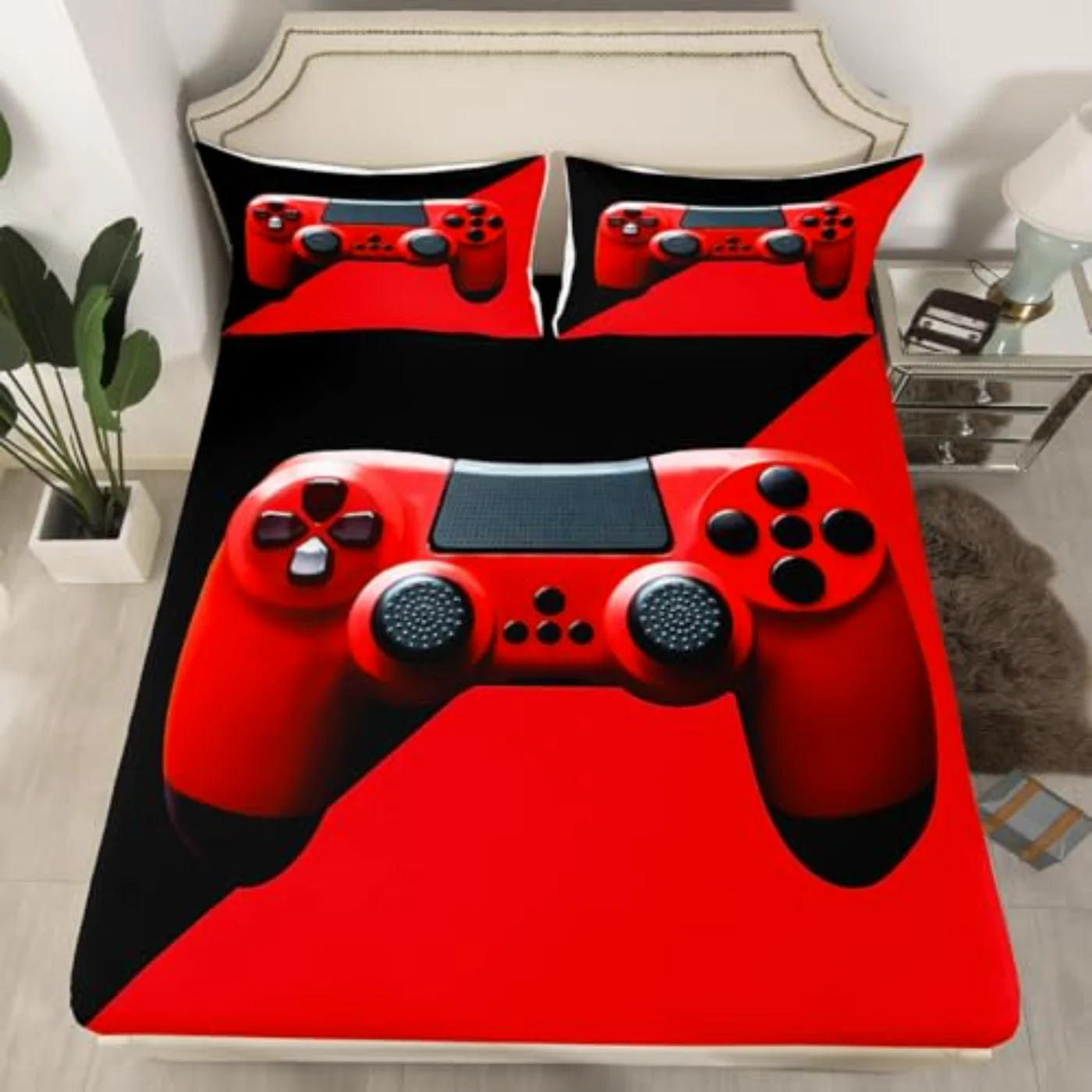 Teens Gamepad Fitted Sheet Set, Full