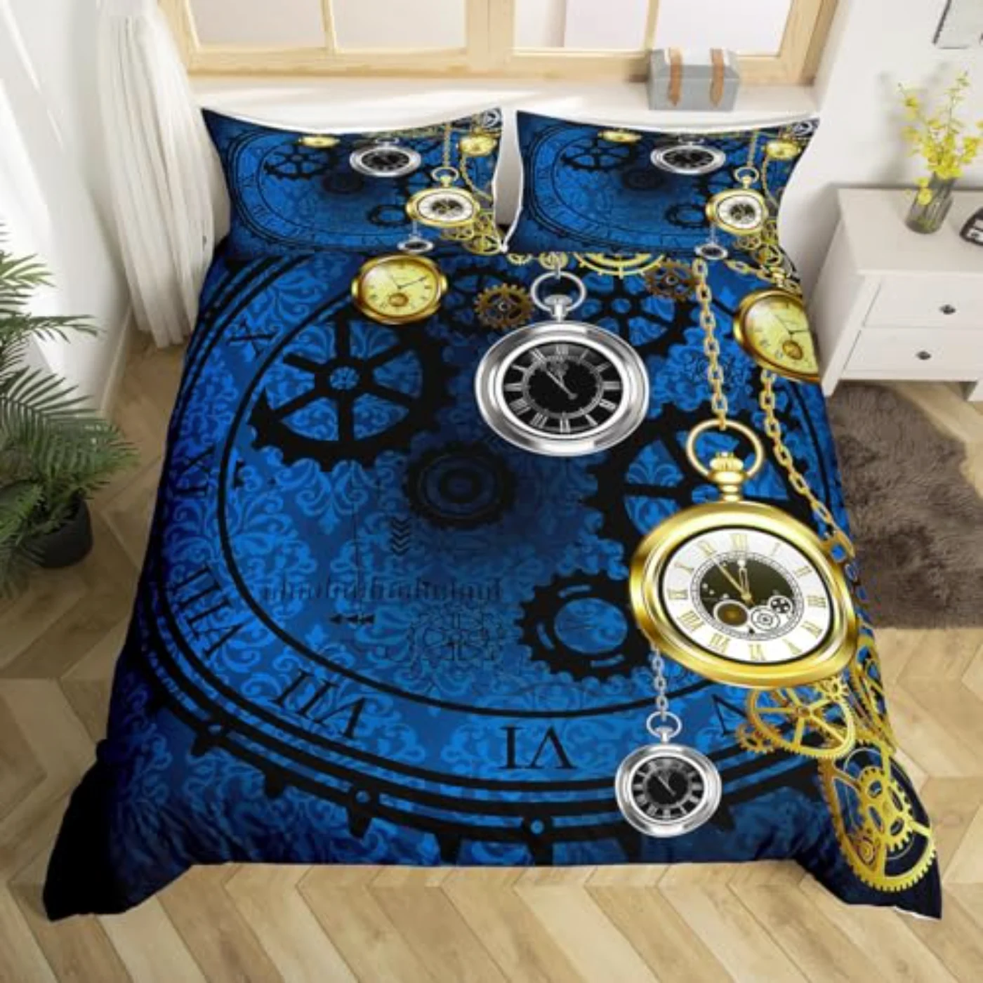Clock Duvet Cover, Twin