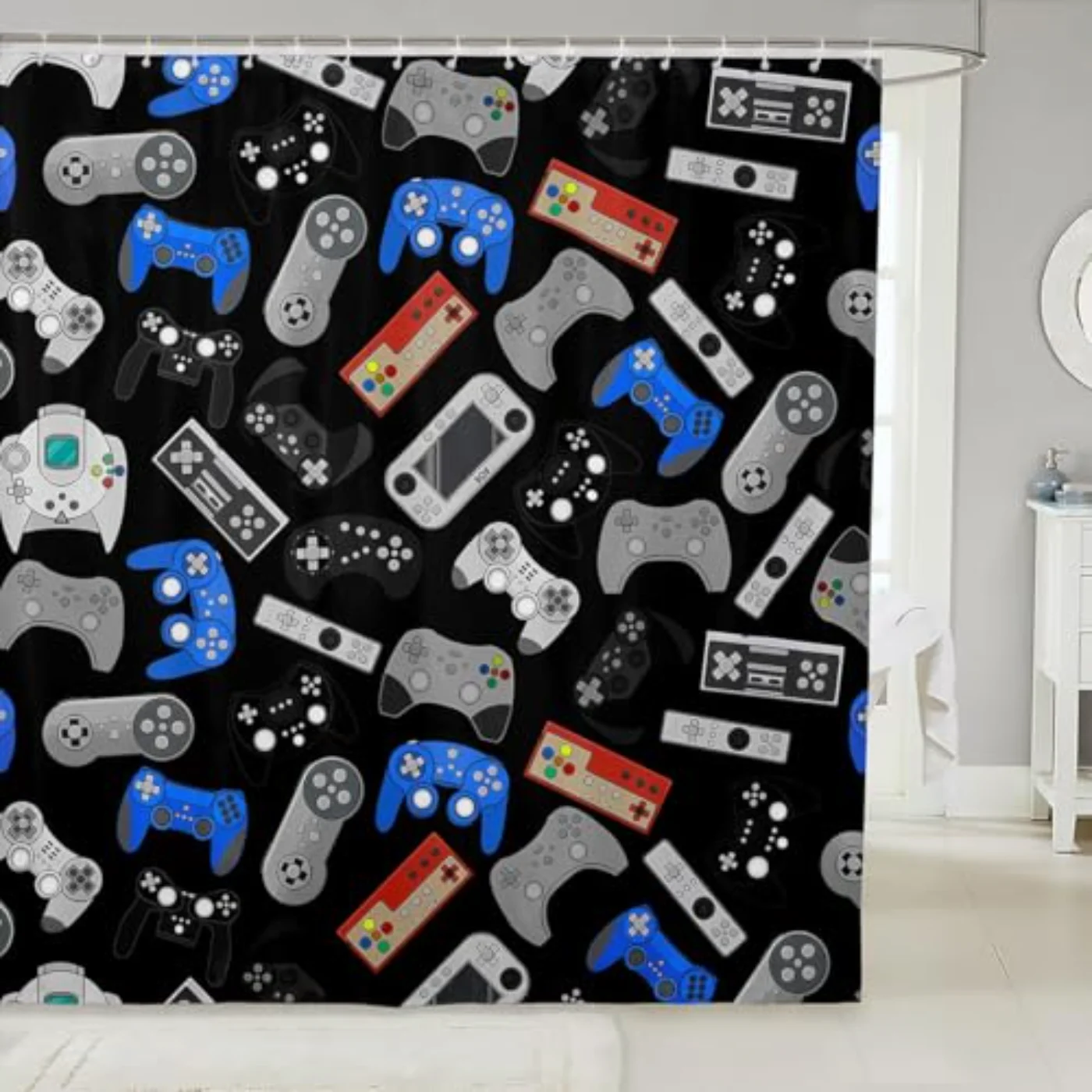 Teens Modern Gamer Shower Curtain Shower Curtain
