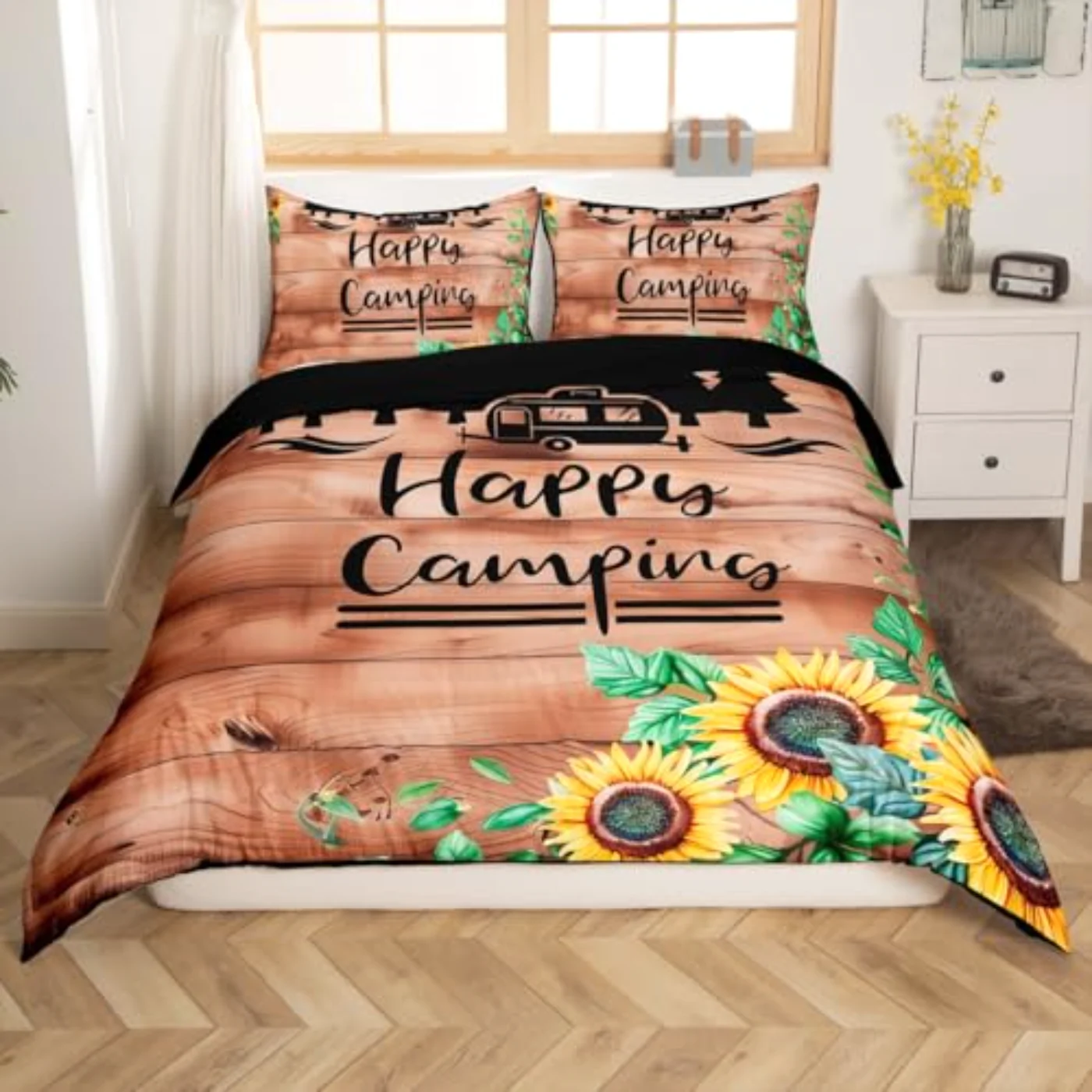 Rustic Farmhouse Style Duvet Cover, Twin