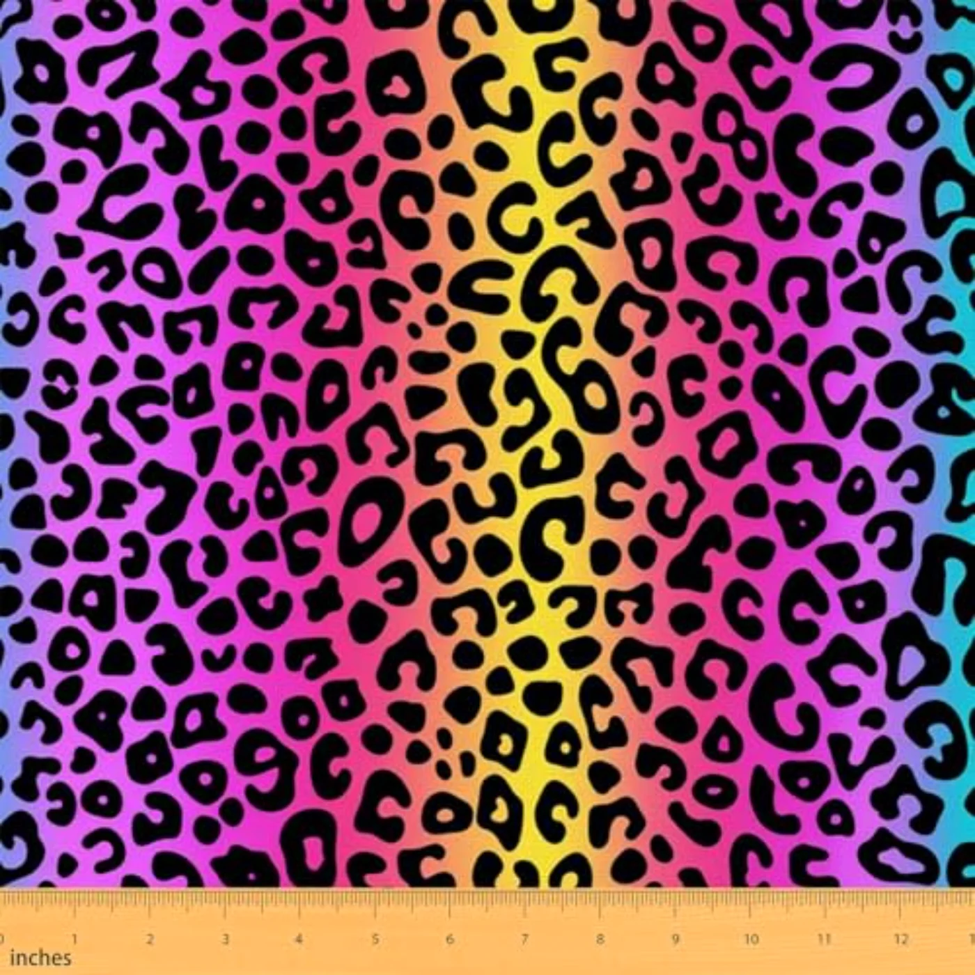 Colorful Cheetah Print Fabric By Comforter Set