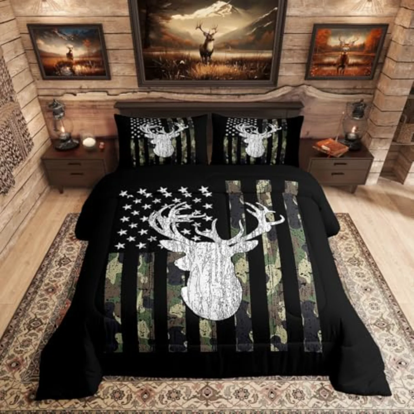 Camo Boys Army Green Camo Comforter Set, Twin
