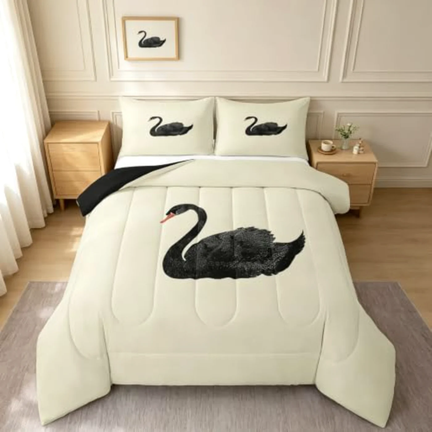 Vintage Swan Comforter Set, Full