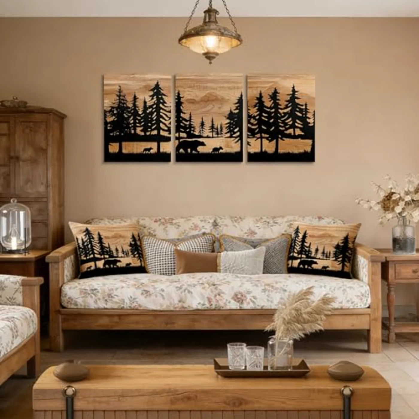 Rustic Cabin Canvas Wall Farmhouse Wall Hanging